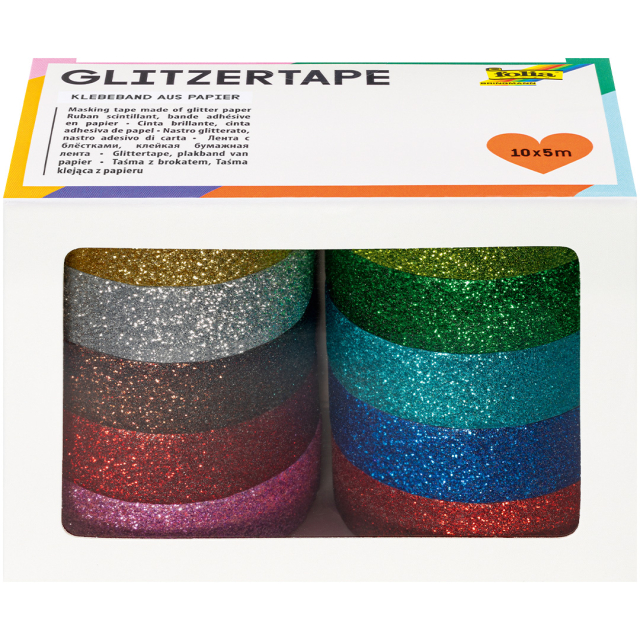 Glittertejp 10-pack