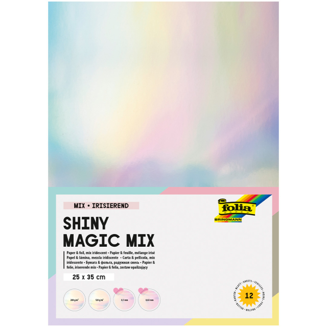 Färgskiftande papper Shiny Magic Mix 12 Ark