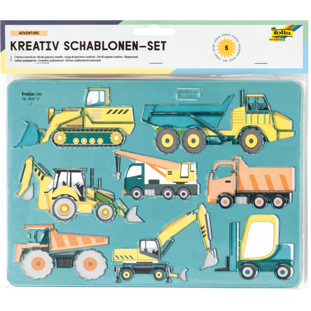 Barnstenciler Äventyr 6-pack
