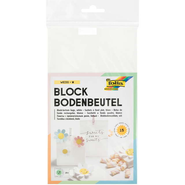 Kalaspåse papper Vit 15-pack
