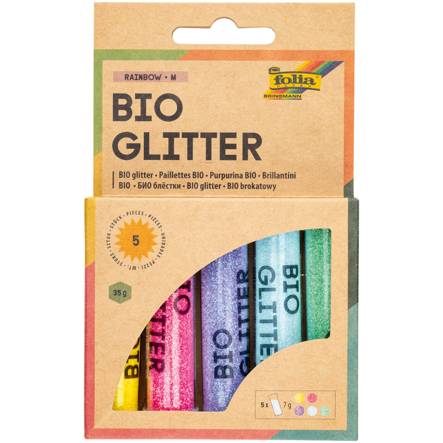 Bio Glitter Mix Rainbow 5-pack