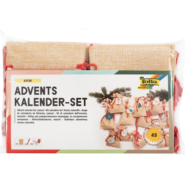 Jutepåsar till Advetskalender 24-pack