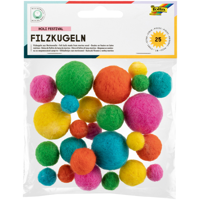 Filtkulor Pholi Festival 25-pack