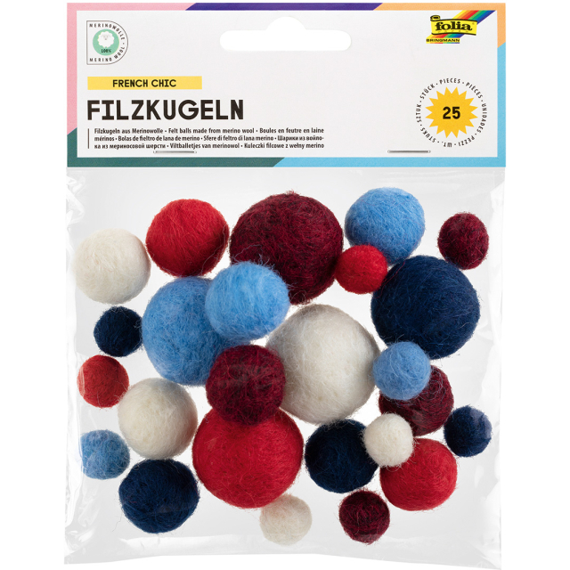 Filtkulor French Chic 25-pack
