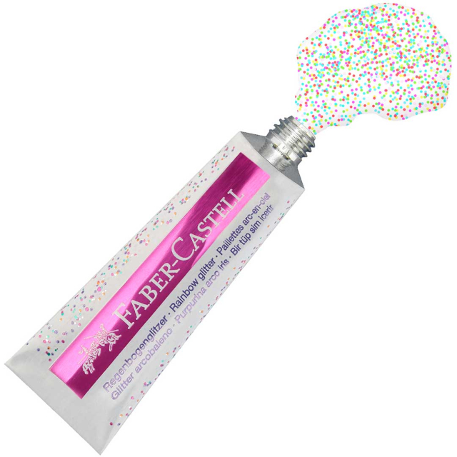 Glittergel på tub 2-pack Rainbow