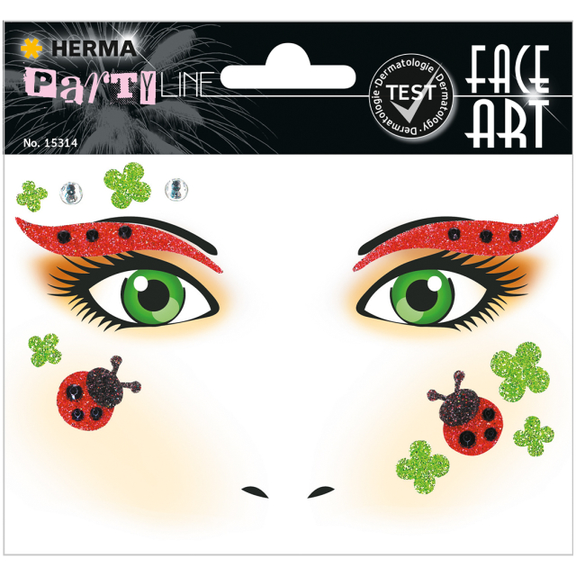 Face Art Ansiktsstickers Nyckelpiga