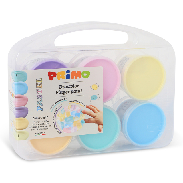 Fingerfärg Pastell-set 6x100g