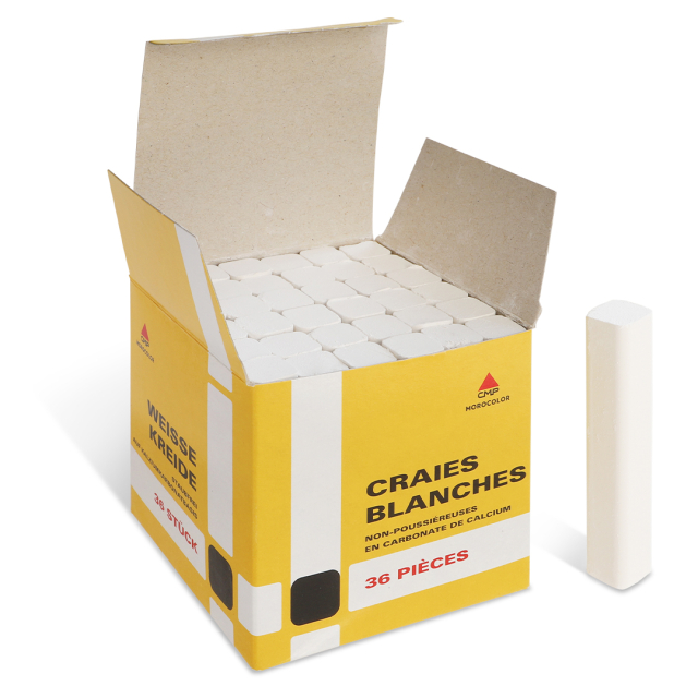Vita tavelkritor Jumbo-stavar 36-pack