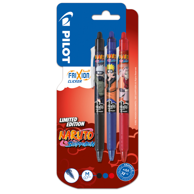 FriXion Clicker Naruto 0.7 3-pack