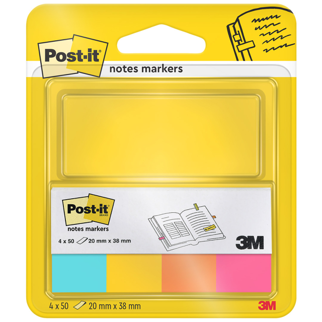 Post-it Indexflikar 20x38 mm 4 färger