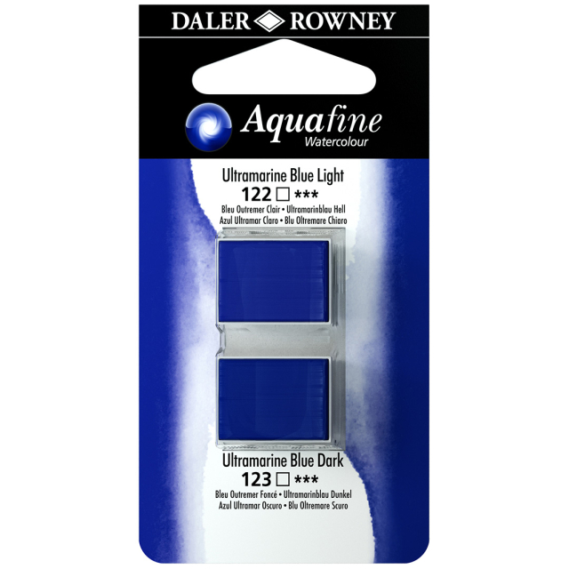 Akvarellfärg ½ - kopp Duo Ultramarine Blue Light/Ultramarine Blue