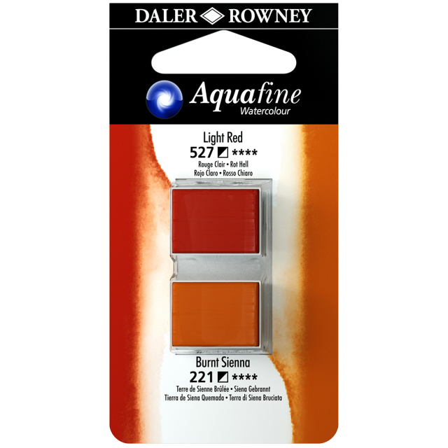Akvarellfärg ½ - kopp Duo Light Red/Burnt Sienna