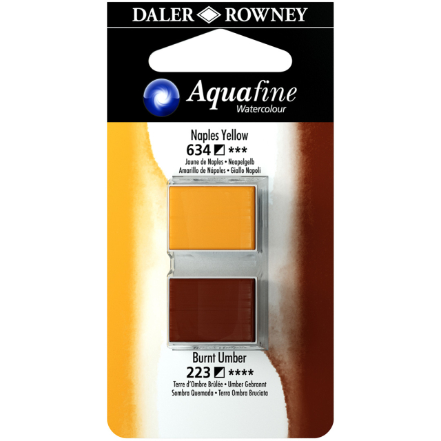 Akvarellfärg ½ - kopp Duo Naples Yellow/Burnt Umber