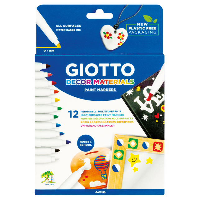Decor Materials Paint Markers 12-pack (5 år+)