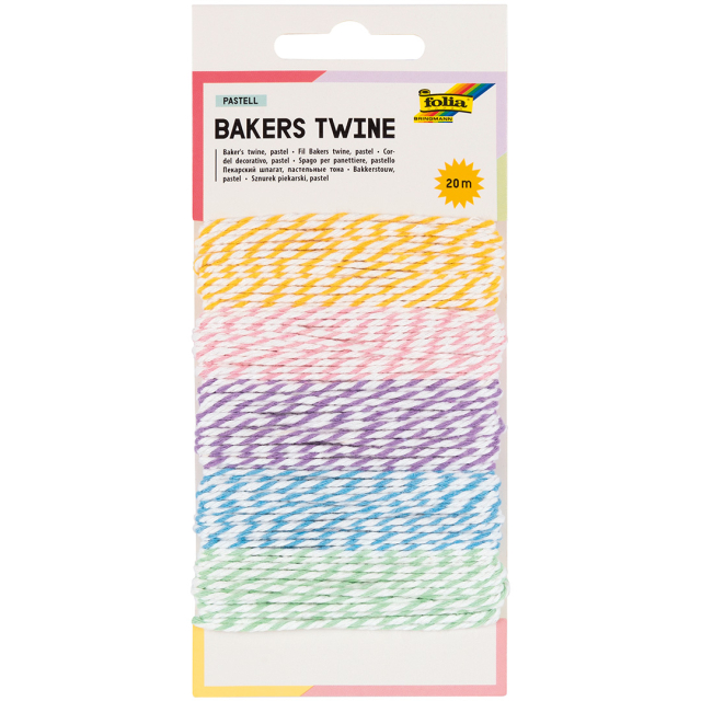Papperssnöre Pastell 20 m
