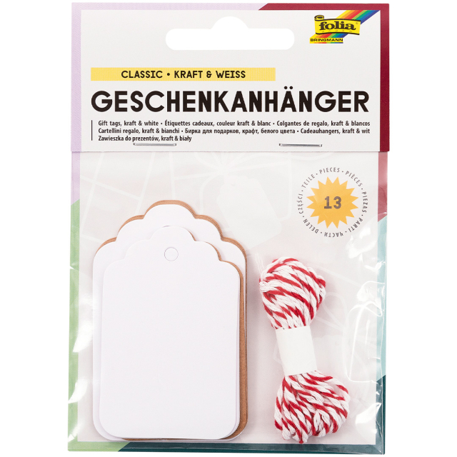 Juletiketter Manillamärken klassisk 12-pack