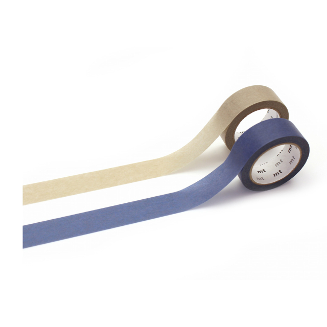 Washi-tejp Blue × pastel gray 2-pack