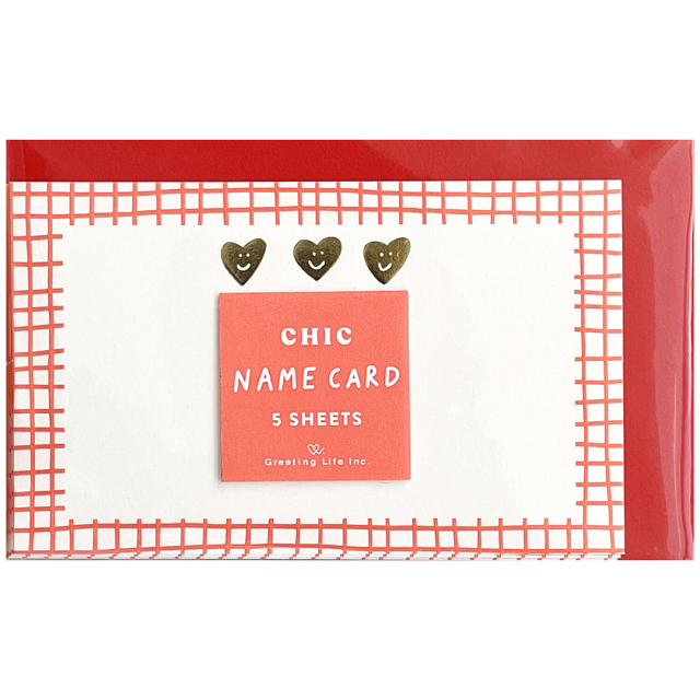 Kort med kuvert 5-pack Hjärtan