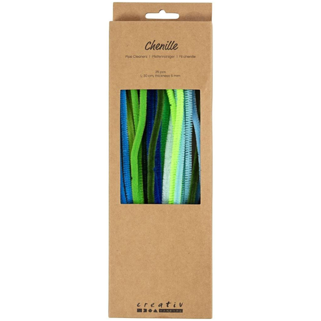 Piprensare 30 cm 25-pack Blågrön färgmix