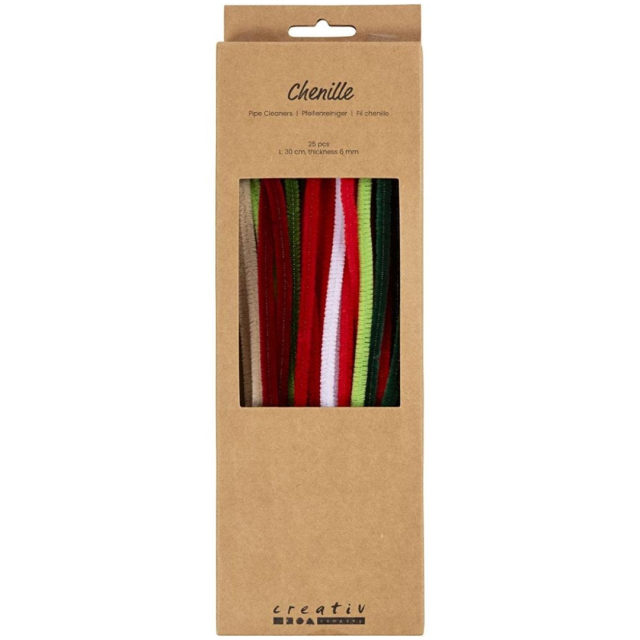 Piprensare 30 cm 25-pack Julfärger