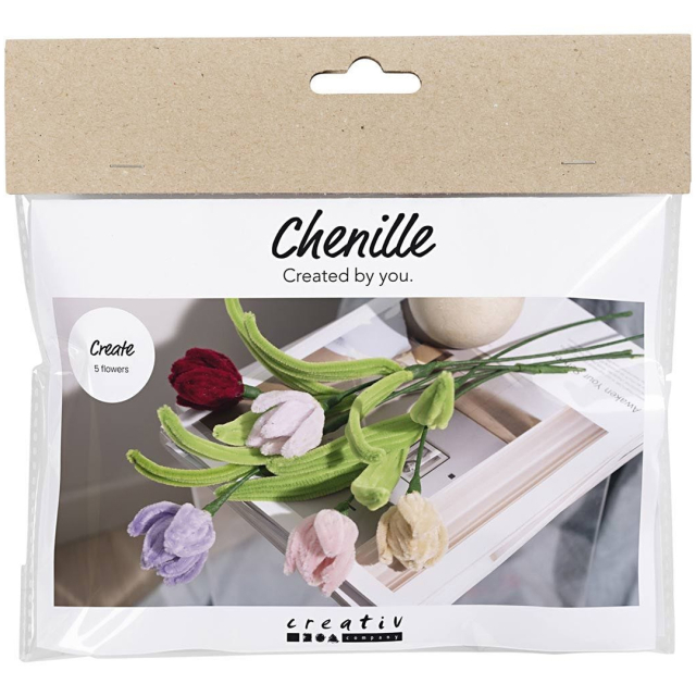 DIY-kit Blommor av piprensare Tulpaner