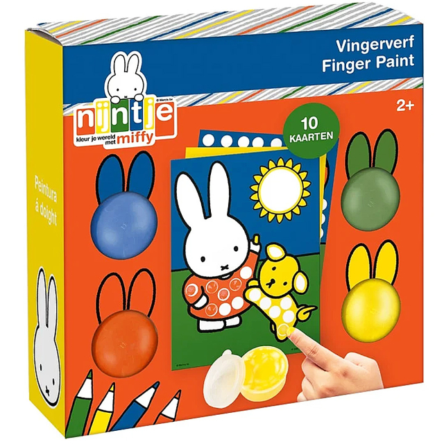 Miffy Fingerfärg 4 färger + 10 bilder