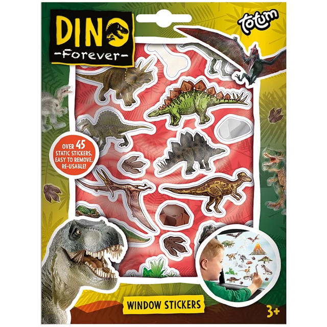 Dinosaurier Fönsterstickers (3 år+)