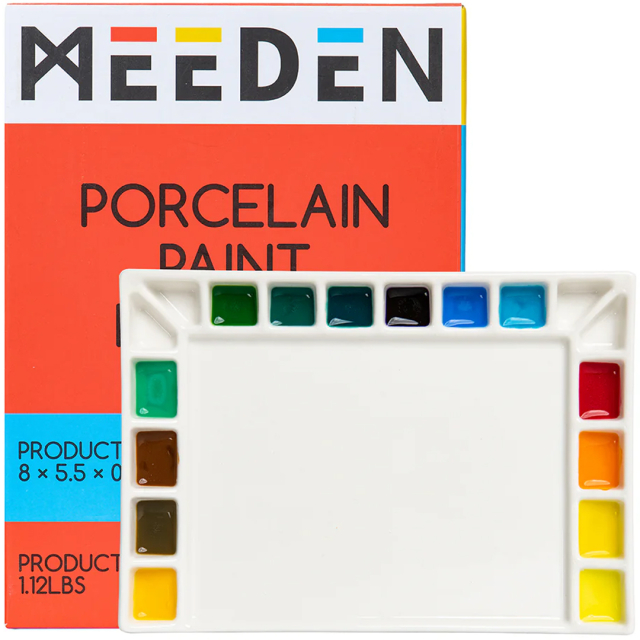 Porslinspalett Rektangulär 14x20 cm