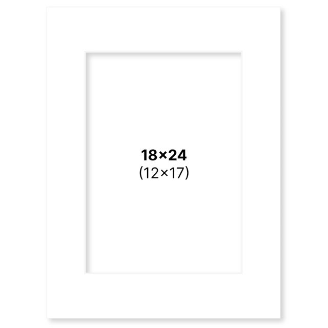 Passepartout Vit 18x24 cm