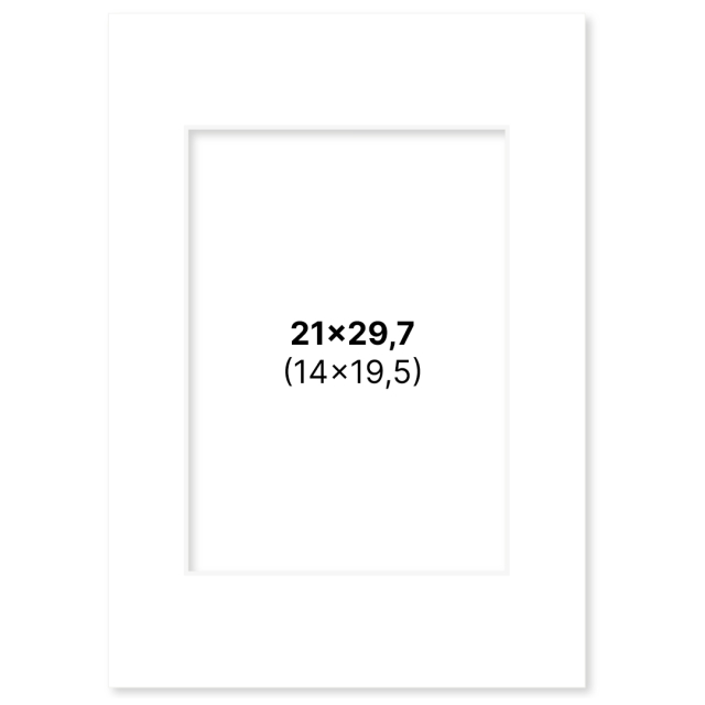 Passepartout Vit 21x29,7 A4