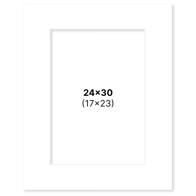 Passepartout Vit 24x30 cm