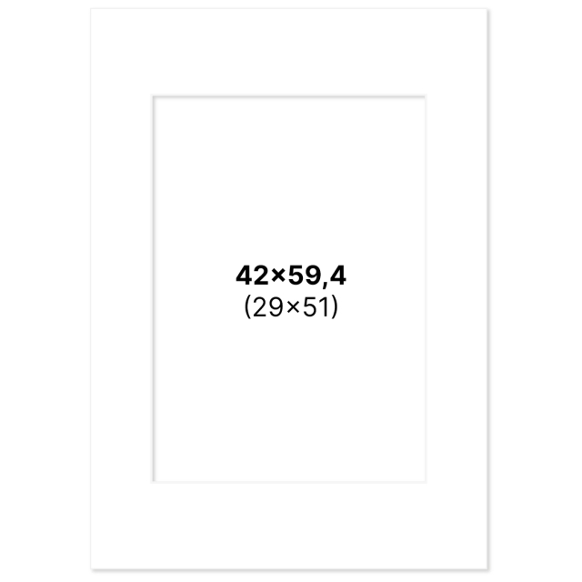 Passepartout Vit 42x59,4 cm A2