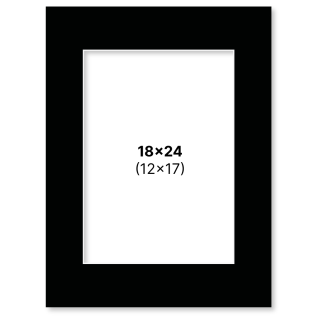 Passepartout Svart 18x24 cm