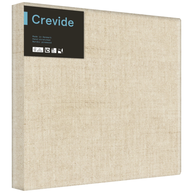 Djup Målarduk 3D Linne Natur 50x50