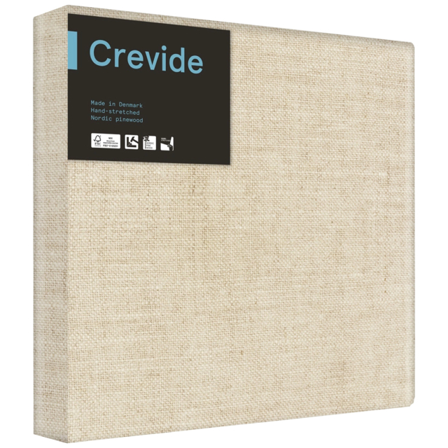 Djup Målarduk 3D Linne Natur 40x40