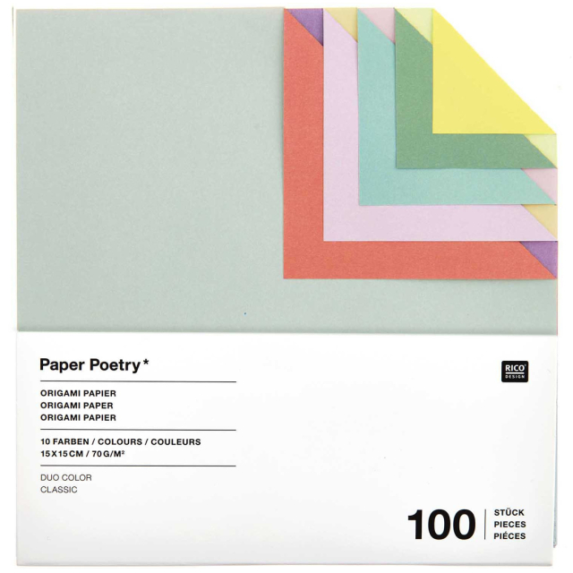 Origamipapper Duo Colour Classic 15x15 cm 100 ark