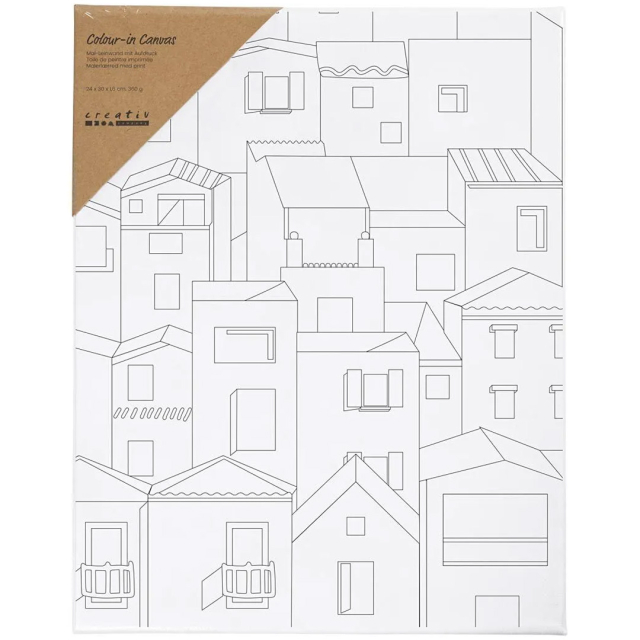 Målarduk med tryck 24x30cm 360g Medelhavsstad