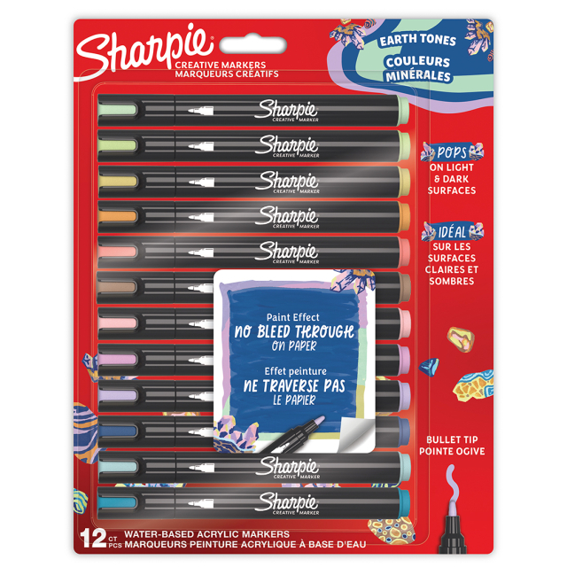 Creative Marker Bullet Tip 12-pack Earth Tones