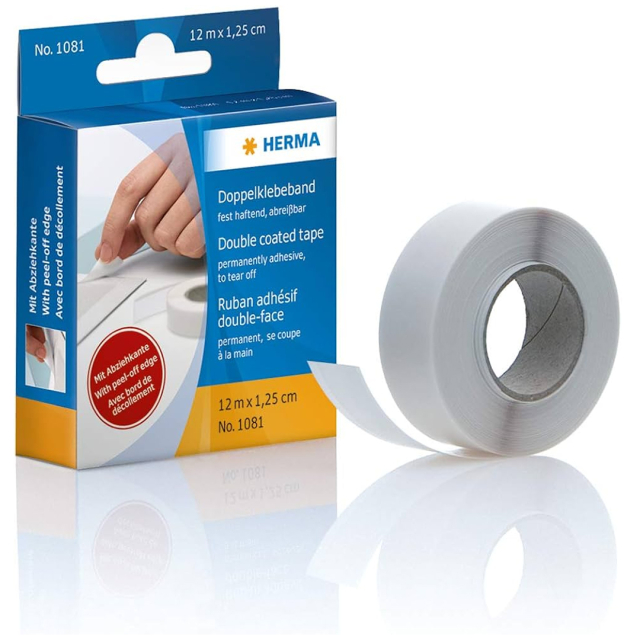 Dubbelhäftande tejp 16 mm x 12 m