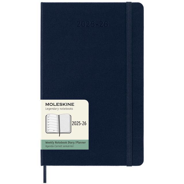 Kalender 18M WeekNote Hard Cover Large Sapphire Blue