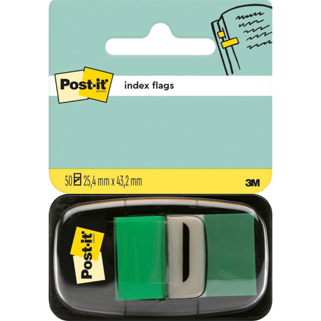 Post-It Indexflikar 25,4x43,2 mm Grön