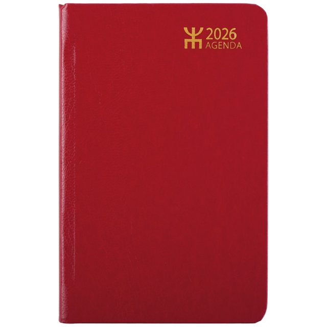 Kalender Agenda Röd Konstläder