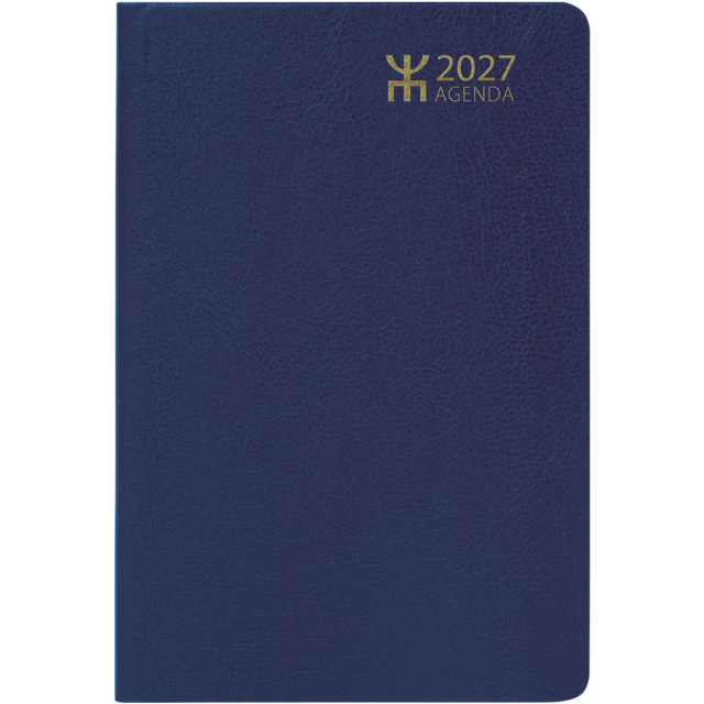 Kalender Agenda Blå Konstläder