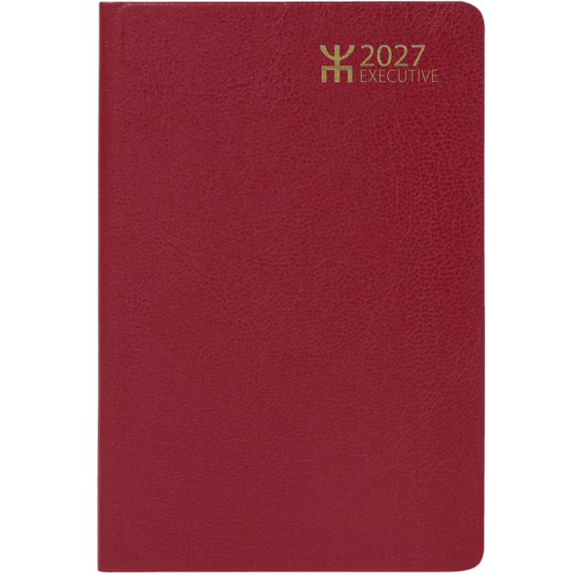 Kalender Executive Röd Konstläder