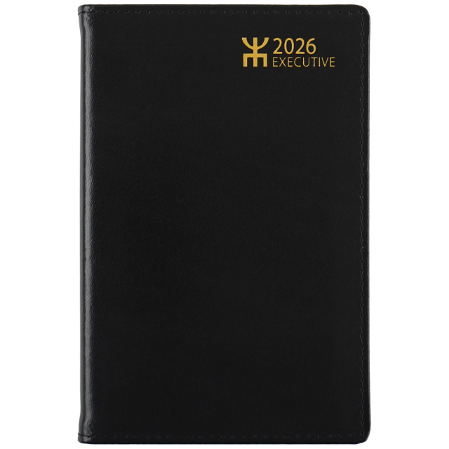 Kalender Executive Svart Skinn