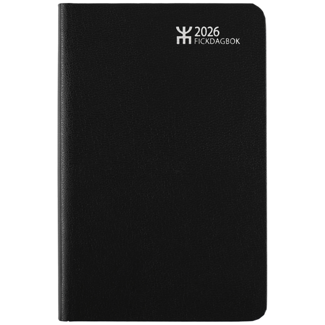 Kalender Fickdagbok Svart Konstläder