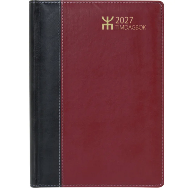Kalender Timdagbok Röd/Svart