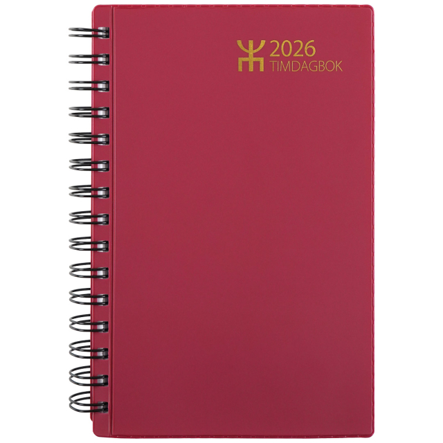 Kalender Timdagbok Bordeaux Wire-O