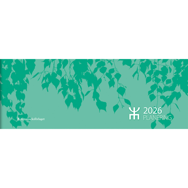 Kalender Planering Grön Kartong Inbunden