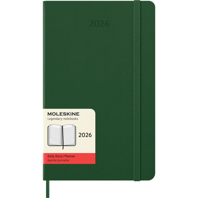 Kalender 12M Daily 2026 Hardcover Large Myrtle Green